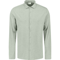 No Excess Shirt jersey melange stretch mint
