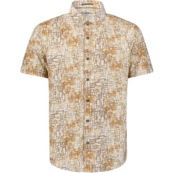 No Excess Shirt short sleeve allover printed yellow