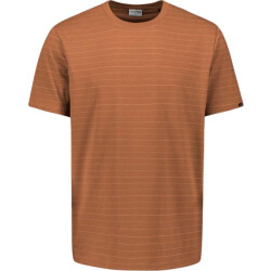 No Excess T-shirt crewneck yarn dyed pin stri caramel