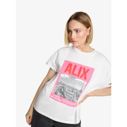 Alix The Label Dames t-shirt photoprint soft white