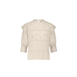 Summum 2s3060-12014 34 sleeve top broderie anglai