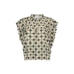 By-Bar Amsterdam Danee square tie dye blouse 25112071