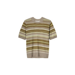Summum 7s5898-70006 short sleeve sweater striped l