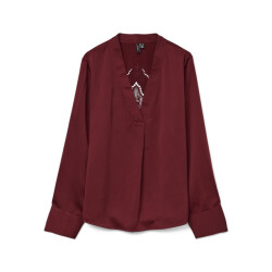 Vero Moda vmelenor ls emb top wvn ga 10329485 syrah
