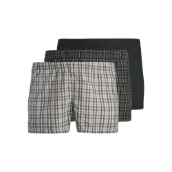 Jack & Jones Heren wijde boxershorts geweven katoen jacmilano 3-pack zwart/grijs