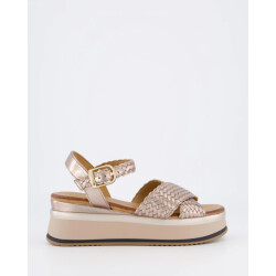 Gibaldi Dames braided strap sandaal wit