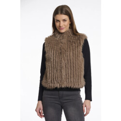 Rino & Pelle Dava.7002511 rino en pelle gilet with closure toffee