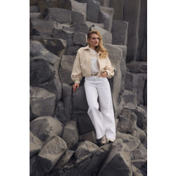 Nukus Nkf09051 17 abby pants denim embroidery off white