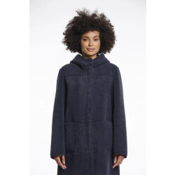 Rino & Pelle Alina.7002511 rino en pelle reversible hooded coat night grey