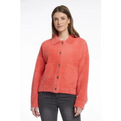 Rino & Pelle Bubbly.5002511 rino en pelle boxy jacket bright coral