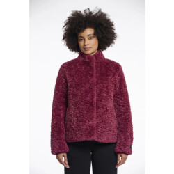 Rino & Pelle Kion.7002511 rino en pelle faux fur jacket with high neck sugar plum