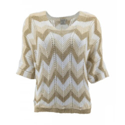 FOS Amsterdam Top robin zig zag beige