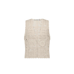 Summum 7s7921-70021 gilet flower crochet knit