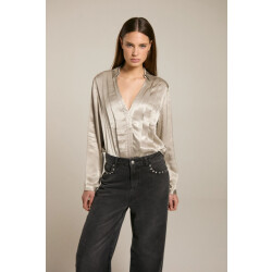 Homage to Denim H-cw25m29 blouse with pleated detail
