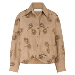 Nukus Blouse lange mouw nkf02078 iris