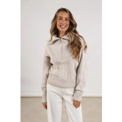 Nukus Nkf03025 9 clair pullover zipper sand