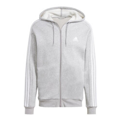 Adidas Heren essentials 3 stripes fleece full zip hoodie