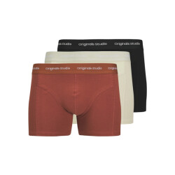 Jack & Jones Heren boxershorts trunks jacvesterbro 3-pack rood/crème/zwart