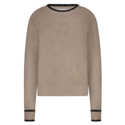 Red Button Fluffy trui clay