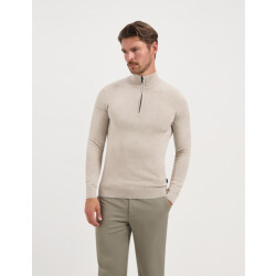 Saint Steve Cas 19480 20006 sand melange heren half zip trui