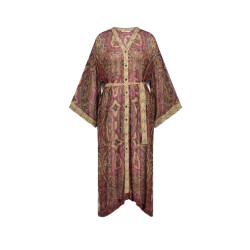 Summum 5s1604-12254 long kimono dress scarfprint
