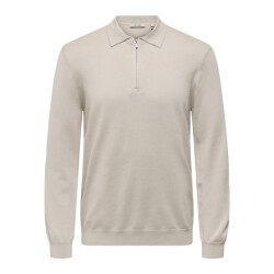 Only & Sons Onswyler life reg half zip polo beige