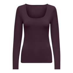 Only onlea l/s 2-way deep neck top jrs n 15302647 winetasting