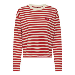 Only onllivina l/s o-neck stripe top pri 15371241 high risk red