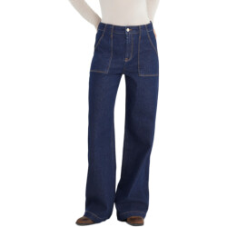 C.O.J. Denim High waist wide leg raw