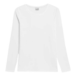 4F Dames effen slim t-shirt met lange mouwen
