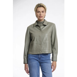 Rino & Pelle Annicka.7502511 rino en pelle faux leather jacket green ash