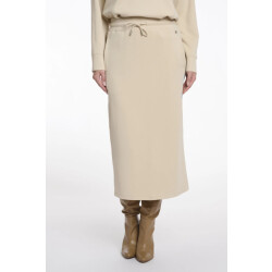 Rino & Pelle Ciska.7002511 rino en pelle jersey skirt with elastic waistband beige