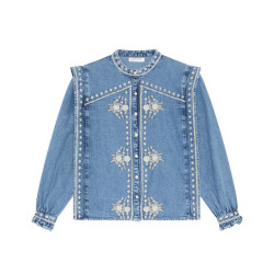 Maison Hotel Blouse lange mouw narciso