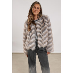 Nukus Nkf13089 309 lori jacket zigzag offwhite/grey