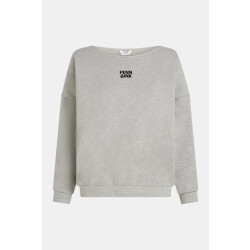 Penn & Ink W25f1703 83m-90 penn&ink sweater print grey mel. black