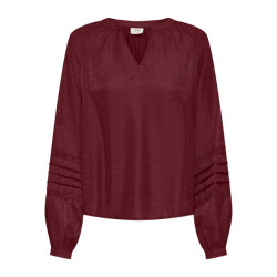 Jacqueline de Yong Jdysully ls lace top wvn bordeaux