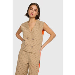 Alix The Label 2508418336 ladies woven logo waistcoat