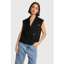 Alix The Label 2508430318 ladies woven double breasted waistcoat