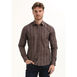 Gabbiano Heren overhemd 335735 5702 oak brown