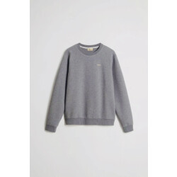 Woolrich Men logo interlock crewneck melange light