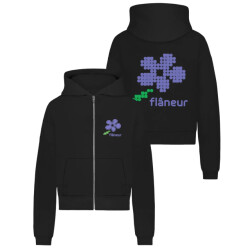 Flaneur Homme Heren pixel flower zip-up