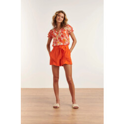 Smashed Lemon 23353-250 stijlvolle zomerbroek met riem 100% katoen |