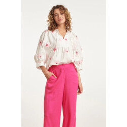 Smashed Lemon 24082 geborduurde bloemen top |