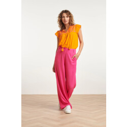 Smashed Lemon 24085 lange broekfuchsia met ritsriemlussen |