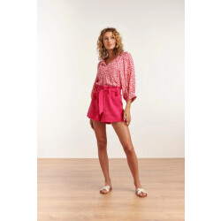 Smashed Lemon 23040 opvallende losvallende top met pofmouwendierenprint 100% rayon |
