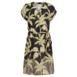 Smashed Lemon 24167 donkere tropische jurk |