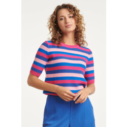 Smashed Lemon 24122 gebreide trui met rijk colorblock |