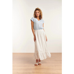 Smashed Lemon 23081-600 casual korte mouwen top v-halslicht |