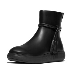 FitFlop Iq-comff tassel leather short boots