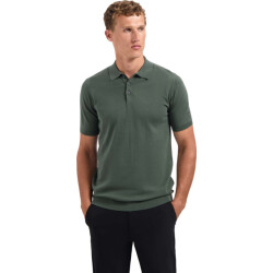 No Excess Pullover short sleeve polo solid dark green